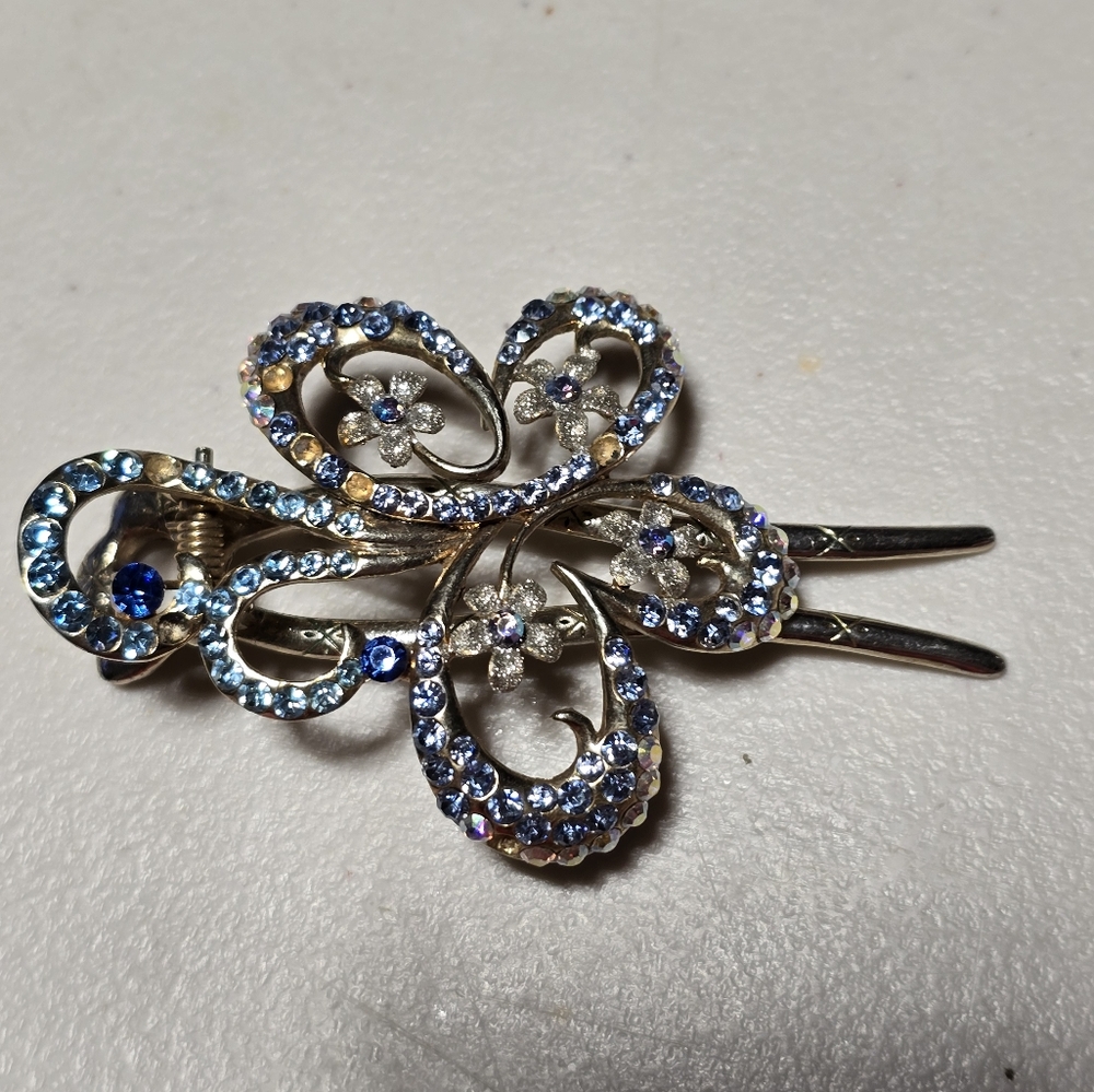 Basemetal Rhinestone Hair Clip-on 18